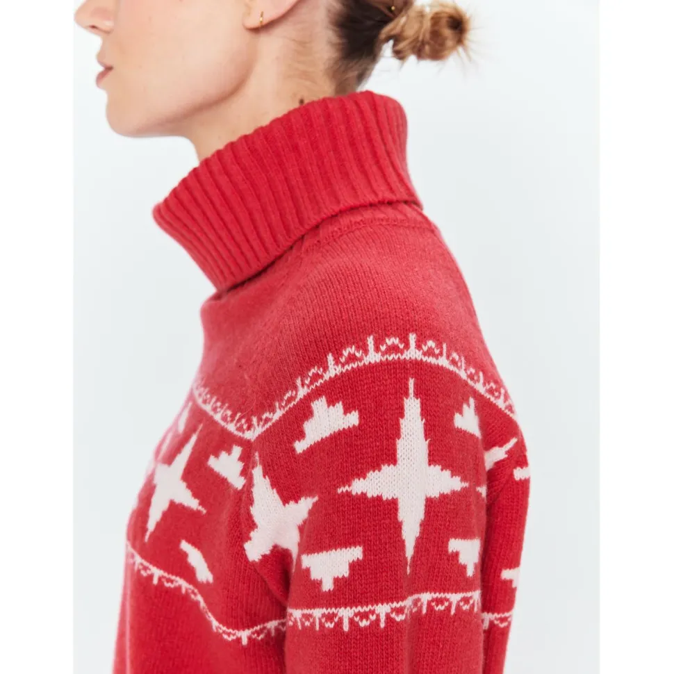 8848 Altitude - Women's Sage Wool Rollneck Sweat - Merinopullover