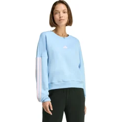adidas - Women's 3-Stripes French-Terry Sweatshirt - Pullover