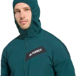 adidas Terrex - Terrex Techrock CW+ Wind Hooded Fleece - Fleecejacke