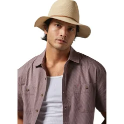 Brixton - Wesley Straw Packable Fedora - Hut