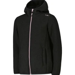 CMP - Girl's Jacket Fix Hood Bonded Knitted w. Fur - Fleecejacke