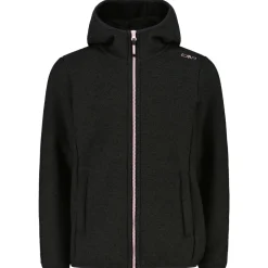 CMP - Girl's Jacket Fix Hood Bonded Knitted w. Fur - Fleecejacke