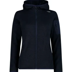 CMP - Women's Jacket Fix Hood Jacquard Knitted 3H19826 - Fleecejacke