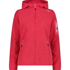 CMP - Women's Jacket Fix Hood Jacquard Knitted 3H19826 - Fleecejacke