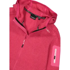 CMP - Women's Jacket Fix Hood Jacquard Knitted 3H19826 - Fleecejacke