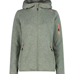 CMP - Women's Jacket Fix Hood Jacquard Knitted 3H19826 - Fleecejacke