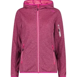 CMP - Women's Jacket Fix Hood Knitted + Mesh - Fleecejacke
