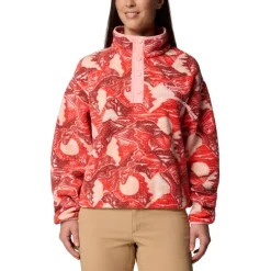 Columbia - Women's Helvetia II Printed Cropped Half Snap - Fleecepullover