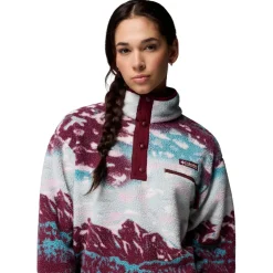 Columbia - Women's Helvetia II Printed Cropped Half Snap - Fleecepullover