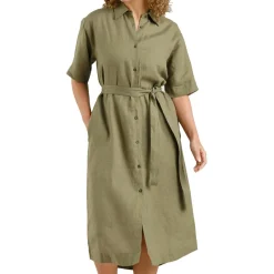 DEDICATED - Women's Shirt Dress Ripa Linen - Kleid