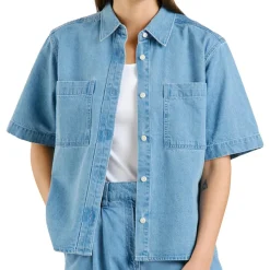 DEDICATED - Women's Shirt Stensvik Denim - Bluse
