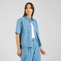 DEDICATED - Women's Shirt Stensvik Denim - Bluse