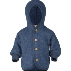 Engel - Kinder Kapuzenjacke mit Holzknöpfen - Wolljacke