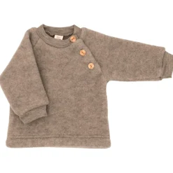 Engel - Kinder Raglanpullover mit Holzknöpfen - Wollpullover