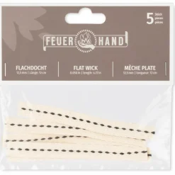 Feuerhand - Flachdocht 12,5 mm x 12 cm (5 Stk)