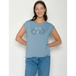 GreenBomb - Women's Bike Handdrawn Timid - T-Shirt