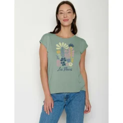 GreenBomb - Women's Les Fleurs Timid - T-Shirt