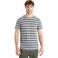 Icebreaker - Wave S/S Tee Stripe - Merinoshirt