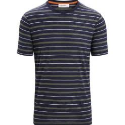 Icebreaker - Wave S/S Tee Stripe - Merinoshirt