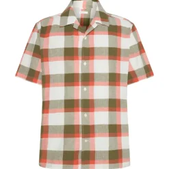 KnowledgeCotton Apparel - Boxed Fit S/S Checkered Shirt - Hemd