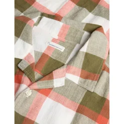 KnowledgeCotton Apparel - Boxed Fit S/S Checkered Shirt - Hemd