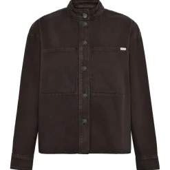 KnowledgeCotton Apparel - Women's Loose Stand Collar Heavy - Bluse