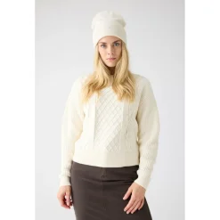 KnowledgeCotton Apparel - Women's Cotton Cable Crew Neck - Wollpullover
