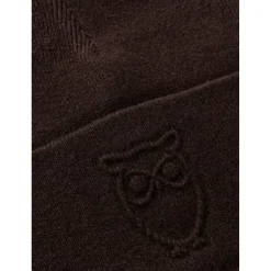 KnowledgeCotton Apparel - Embossed Owl DL Wool Beanie - Mütze