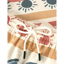 KnowledgeCotton Apparel - Mid-Thigh Icon AOP Seersucker Swimshorts - Badehose