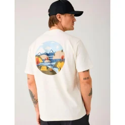 KnowledgeCotton Apparel - Regular S/S Heavy Single Jersey Scenery Back Print - T-Shirt
