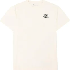 KnowledgeCotton Apparel - S/S Heavy Single Owl Emb. At Chest - T-Shirt