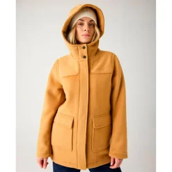 KnowledgeCotton Apparel - Women's Felted Wool Duffle Coat - Parka