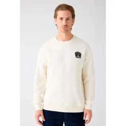 KnowledgeCotton Apparel - Loose Sweater With Badge At Chest - Pullover