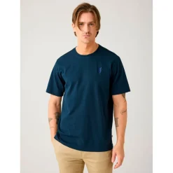 KnowledgeCotton Apparel - Regenerative Organic Cotton Chest Embroidery - T-Shirt