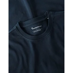 KnowledgeCotton Apparel - Regenerative Organic Cotton Chest Embroidery - T-Shirt