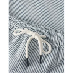 KnowledgeCotton Apparel - Mid-Thigh Stripe Seersucker Swimshorts - Badehose