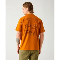 KnowledgeCotton Apparel - S/S Heavy Single MTN Back Print - T-Shirt