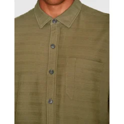 KnowledgeCotton Apparel - Loose S/S Solid Striped Jersey - Hemd