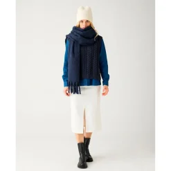 KnowledgeCotton Apparel - Women's Mid Length H. Twill Skirt - Rock