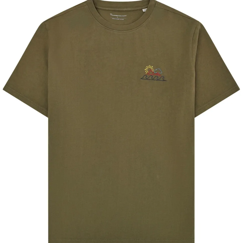 KnowledgeCotton Apparel - Regenerative Organic Cotton Chest Print T-Shirt - T-Shirt