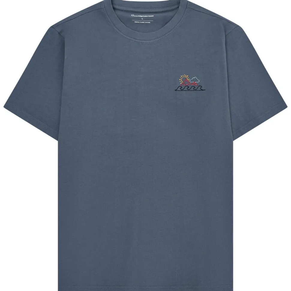 KnowledgeCotton Apparel - Regenerative Organic Cotton Chest Print T-Shirt - T-Shirt