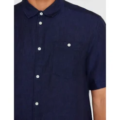 KnowledgeCotton Apparel - Regular Linen S/S Shirt - Hemd