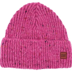 maximo - Girl-Beanie Effektgarn Jerseyfutter mit Umschlag - Mütze