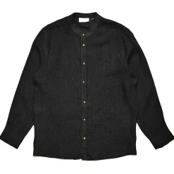 Mazine - Stand Collar Linen Shirt - Hemd