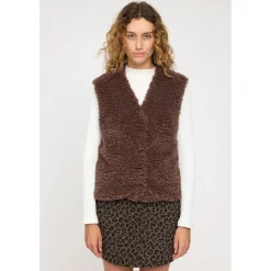 Mazine - Women's Faux-Fur Vest - Fleeceweste