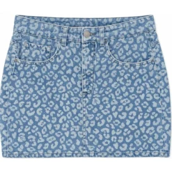 Mazine - Women's Printed Denim Mini Skirt - Rock
