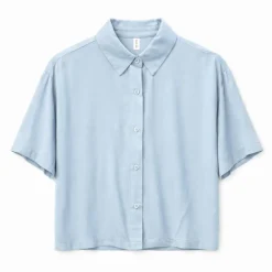 Mazine - Women's Short Sleeve Viscose Shirt - Bluse