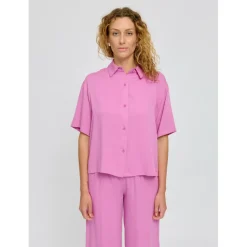 Mazine - Women's Short Sleeve Viscose Shirt - Bluse