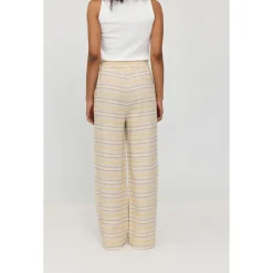 Mazine - Women's Striped Linen-Mix Pants - Freizeithose