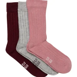 Minymo - Kid's Wool Socks Rib 3-Pack - Multifunktionssocken